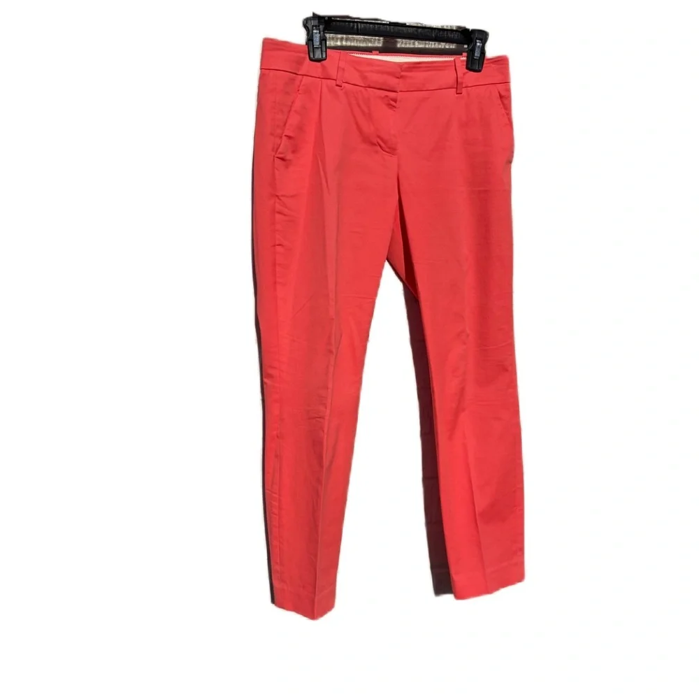 J Crew Cafe Capri chino pants 2 coral